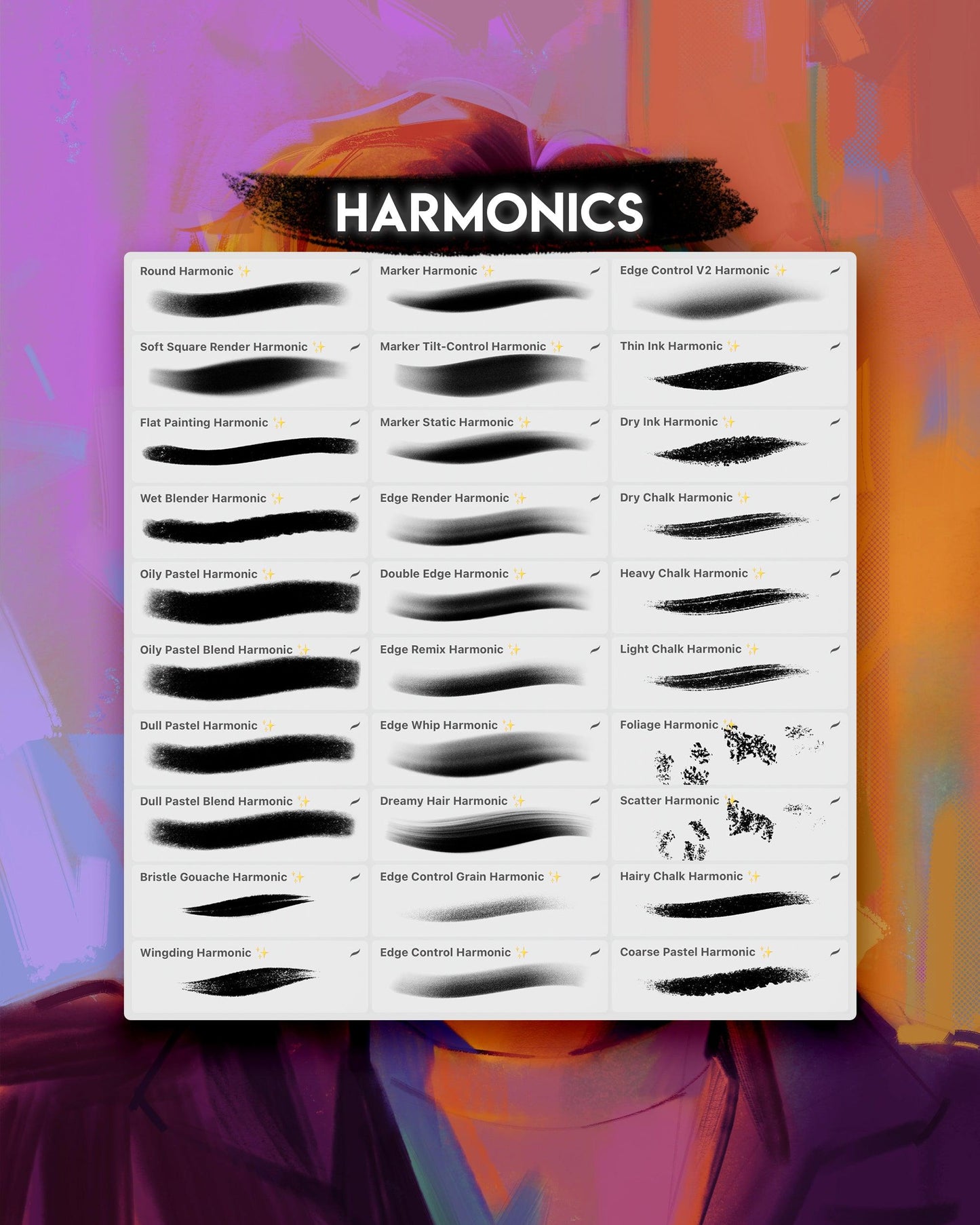 Jingsketch Procreate Brushes: Harmonics Collection - Jingsketch